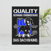 Hond Cadeau | Duitse techniek Das Dachshund Feestdagenkaart (Staand voorkant)