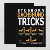 Hond Cadeau | Eigenwijze Dachshund Trucs Feestdagenkaart (Voorkant / Achterkant)