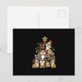 Hond Cadeau | Kerstboom Engelse Bulldog Hond Feestdagenkaart (Voorkant / Achterkant)