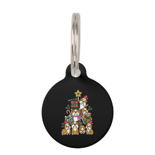 Hond Cadeau Kerstboom Engelse Bulldog Hond Huisdierpenning