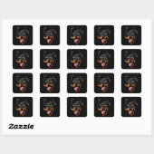 Hond cadeau | Kleine rottweiler buddy Vierkante Sticker (Vel)