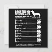 Hond Cadeau | Saushond Voedingsfeiten Kaart (Voorkant)