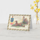 Hond Castle Shamrock Harp van Erin Sun Kaart (Gele Bloem)