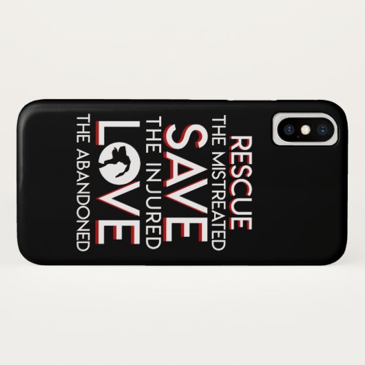 Hond Cat Lover Rescue Mistreated Save Invloed Case-Mate iPhone Case (Achterkant (horizontaal))