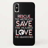 Hond Cat Lover Rescue Mistreated Save Invloed Case-Mate iPhone Case (Achterkant)