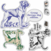 Hond, Cavia's, Therapeut Sticker (Voorkant)