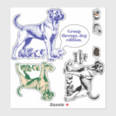 Hond, Cavia's, Therapeut Sticker (Vel)