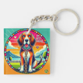 Hond Charm Mutsje Zak Accessoire Sleutelhanger (Achterkant)