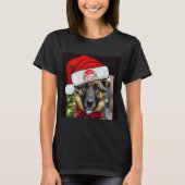 hond claus, hond santa meisjes, Kerstmis T-shirt (Voorkant)