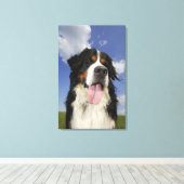 Hond, close-up canvas afdruk (Insitu (Houten vloer))