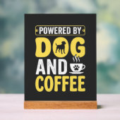 Hond Coffeeliefhebber Aangedreven Door Design Acryl Bord (Neutraal)