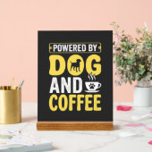 Hond Coffeeliefhebber Aangedreven Door Design Acryl Bord (Huwelijk)