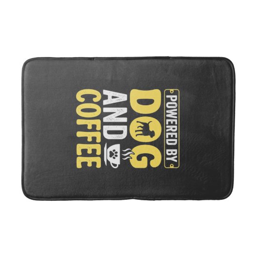 Hond Coffeeliefhebber Aangedreven Door Design Badmat (Voorkant)