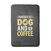 Hond Coffeeliefhebber Aangedreven Door Design Badmat (Voorkant Verticaal)