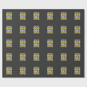 Hond Coffeeliefhebber Aangedreven Door Design Cadeaupapier