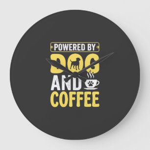 Hond Coffeeliefhebber Aangedreven Door Design Grote Klok
