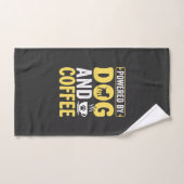 Hond Coffeeliefhebber Aangedreven Door Design Handdoek (Handdoek)