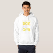 Hond Coffeeliefhebber Aangedreven Door Design Hoodie (Voorkant volledig)