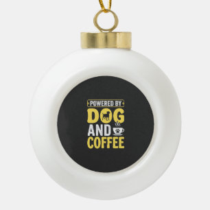 Hond Coffeeliefhebber Aangedreven Door Design Keramische Bal Ornament