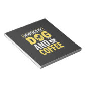 Hond Coffeeliefhebber Aangedreven Door Design Notitieblok (Schuin)