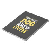 Hond Coffeeliefhebber Aangedreven Door Design Notitieblok (Linkerzijde)