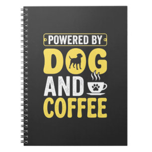 Hond Coffeeliefhebber Aangedreven Door Design Notitieboek