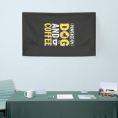 Hond Coffeeliefhebber Aangedreven Door Design Spandoek (Beurs)