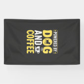 Hond Coffeeliefhebber Aangedreven Door Design Spandoek (Horizontaal)