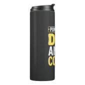 Hond Coffeeliefhebber Aangedreven Door Design Thermosbeker (Gedraaid links)