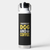Hond Coffeeliefhebber Aangedreven Door Design Waterfles (Voorkant)