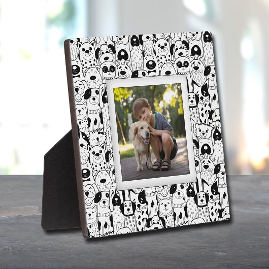 Hond Collage Frameless Foto Ezel Terug Fotoplaat