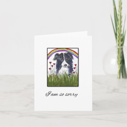 Hond, Collie, Sympathy Card, Verlies van de hond v Kaart (Voorkant)