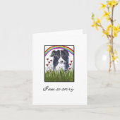 Hond, Collie, Sympathy Card, Verlies van de hond v Kaart (Gele Bloem)