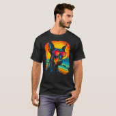 Hond Cool Dobermann Pinscher Zonnebril T-shirt (Voorkant volledig)