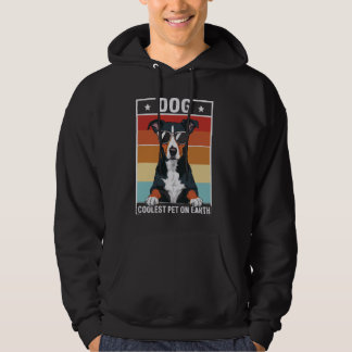 Hond coolste huisdier op aarde Retro Zonnebril Fun Hoodie