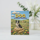 Hond Cotswold Boerenland Modern KlayKoo Briefkaart (Staand voorkant)