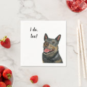 Hond Custom Cocktail servet voor bruiloften (Insitu)