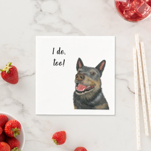 Hond Custom Cocktail servet voor bruiloften (Insitu)