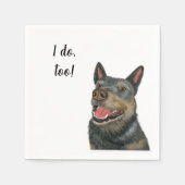 Hond Custom Cocktail servet voor bruiloften (Voorkant)