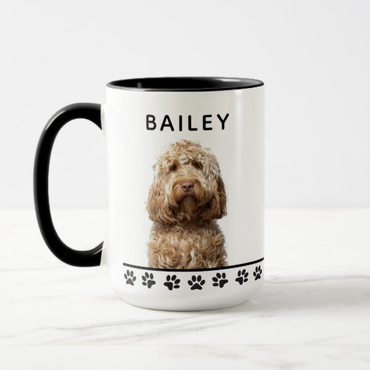 Hond Custom Naam en Foto Mok (Links)