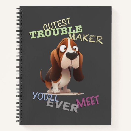 Hond Cuttest Trouble Maker Schattig Schattig Grapp Notitieboek (Voorkant)