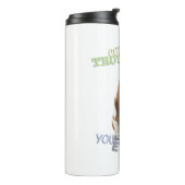 Hond Cuttest Trouble Maker Schattig Schattig Grapp Thermosbeker (Gedraaid links)