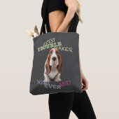Hond Cuttest Trouble Maker Schattig Schattig Grapp Tote Bag (Dichtbij)
