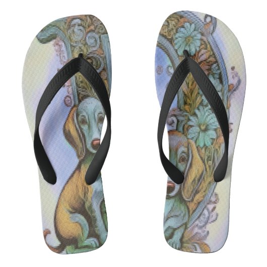 Hond D, Alfabet  Teenslippers (Voetbed)