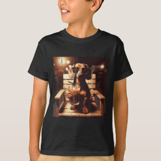 Hond Dachshund Ijs Koffie Grappige Wiener Meme Man T-shirt