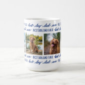 HOND DAD Custom 4 Pet Foto Collage Paw Prints Koffiemok (Center)