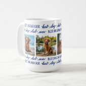 HOND DAD Custom 4 Pet Foto Collage Paw Prints Koffiemok (Voorkant links)