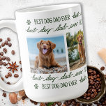 HOND DAD - Gepersonaliseerd huisdier 4 Fotocollage Koffiemok<br><div class="desc">Dog Dad ♡... Verras je favoriete Dog Dad of het nu zijn verjaardag, Vaderdag of kerst is met deze super schattige foto mok. Pas deze koffie mok aan met de favoriete foto en naam van uw hond. Dubbelzijdig - u kunt verschillende foto's aan elke kant of hetzelfde, tot u! Personaliseer...</div>