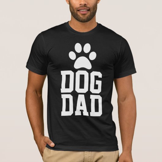 HOND DAD T-SHIRTS IN ZWART (Voorkant)