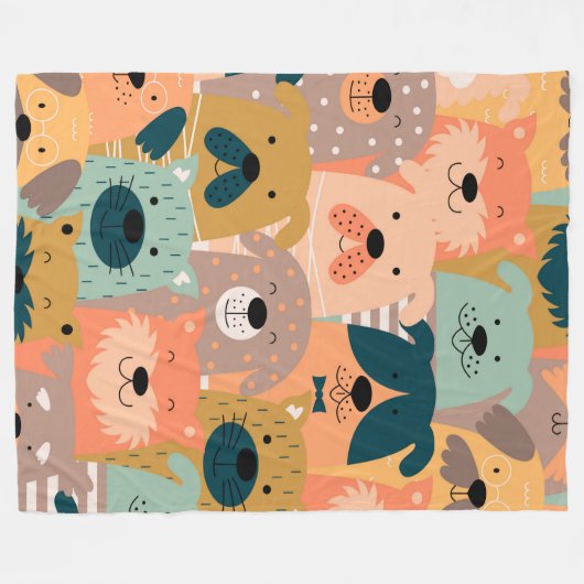 Hond Dag 60x80 Fleece Deken (Voorkant (Horizontaal))